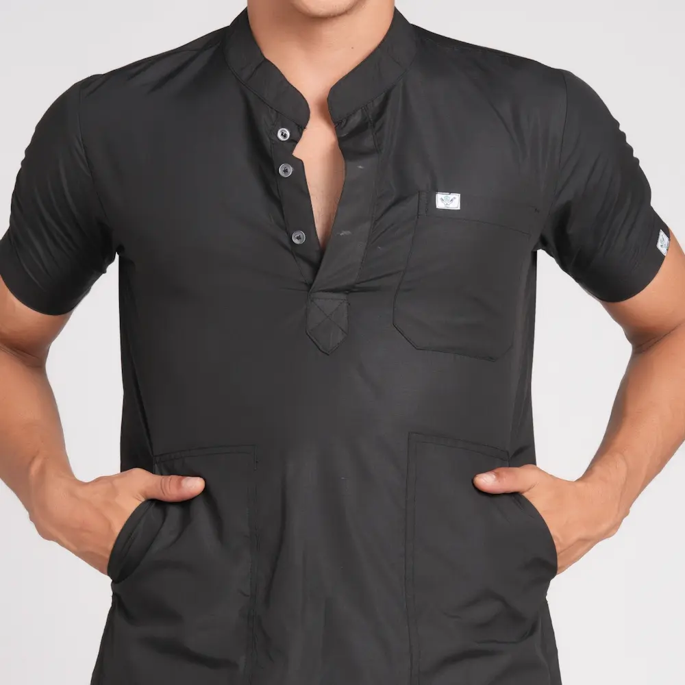 Scrub Suit Male Chinese Collor (Top/Bottom) Pof Cotton - Image 4