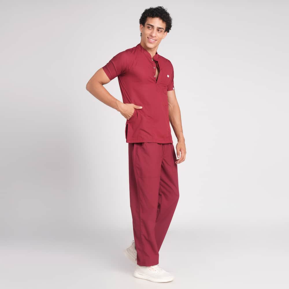 Scrub Suit Male Chinese Collor (Top/Bottom) Pof Cotton - Image 6