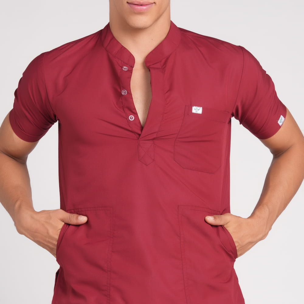 Scrub Suit Male Chinese Collor (Top/Bottom) Pof Cotton - Image 7