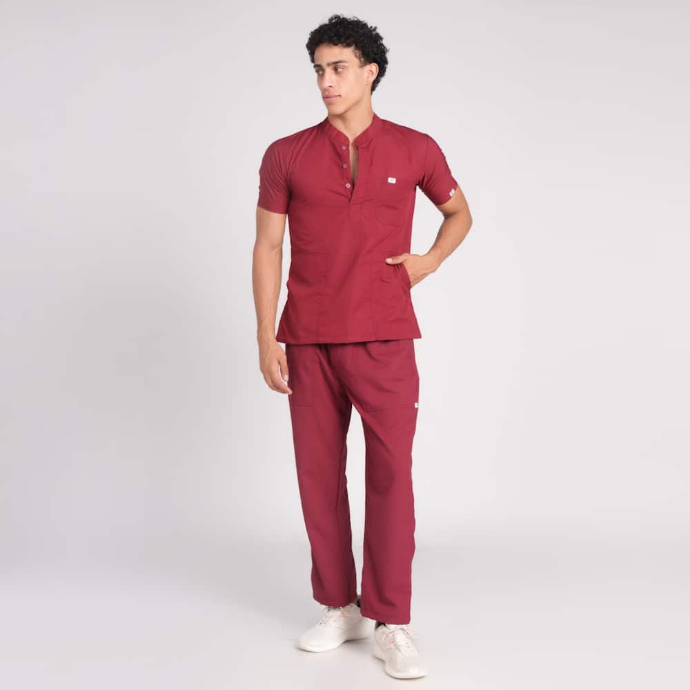 Scrub Suit Male Chinese Collor (Top/Bottom) Pof Cotton - Image 8