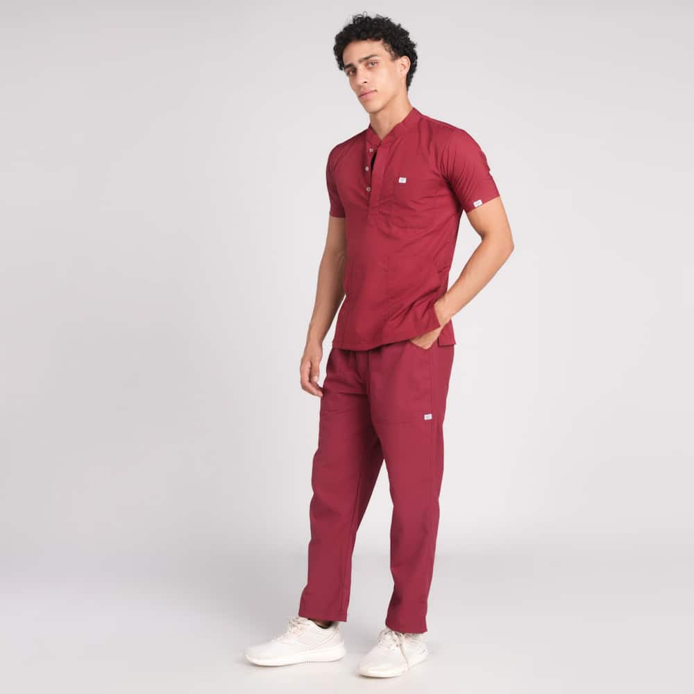 Scrub Suit Male Chinese Collor (Top/Bottom) Pof Cotton - Image 10