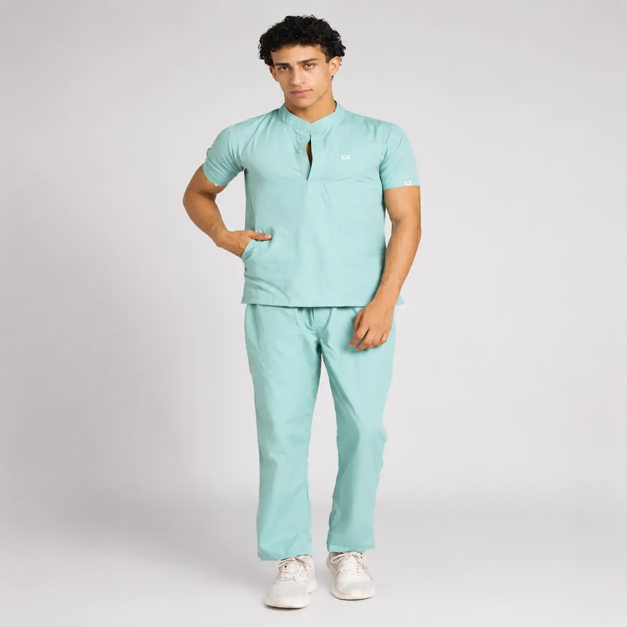 Scrub Suit Male Chinese Collor (Top/Bottom) Pof Cotton - Image 11
