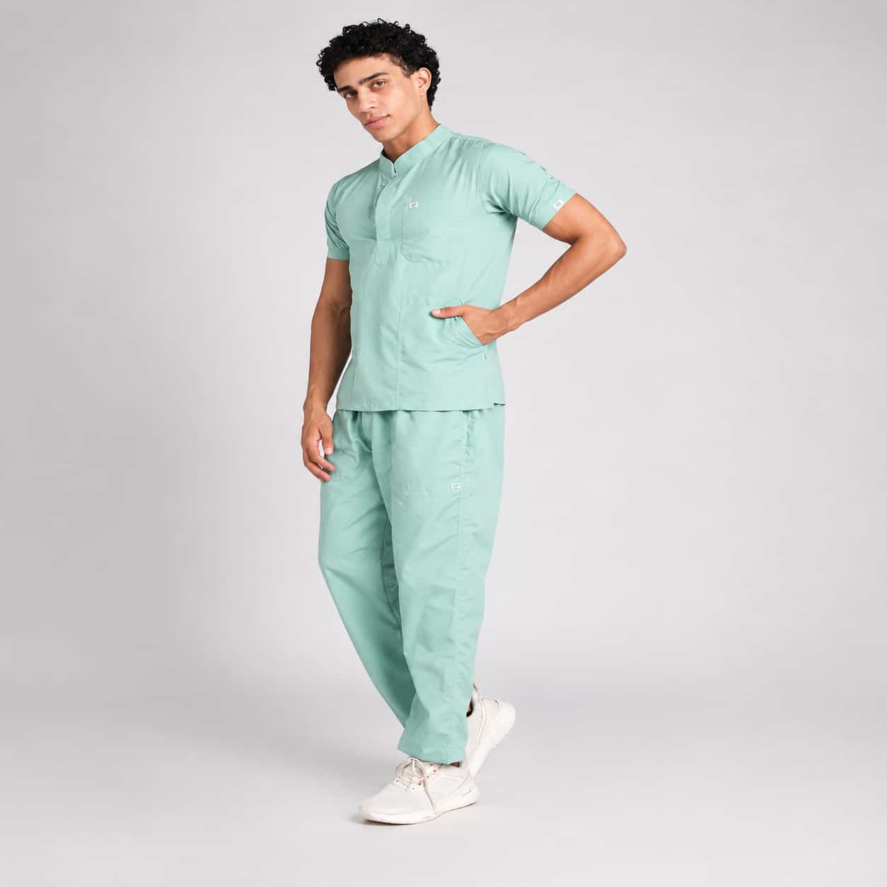 Scrub Suit Male Chinese Collor (Top/Bottom) Pof Cotton - Image 12