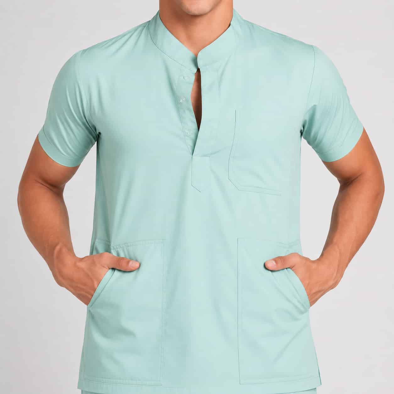 Scrub Suit Male Chinese Collor (Top/Bottom) Pof Cotton - Image 13