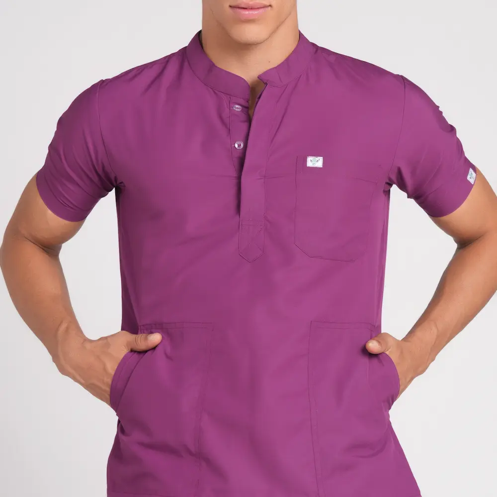 Scrub Suit Male Chinese Collor (Top/Bottom) Pof Cotton - Image 22
