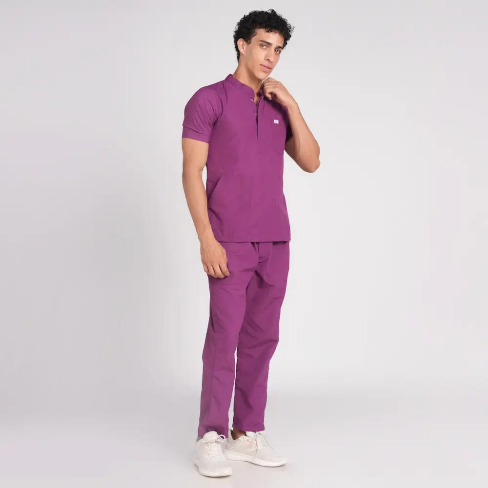 Scrub Suit Male Chinese Collor (Top/Bottom) Pof Cotton - Image 23