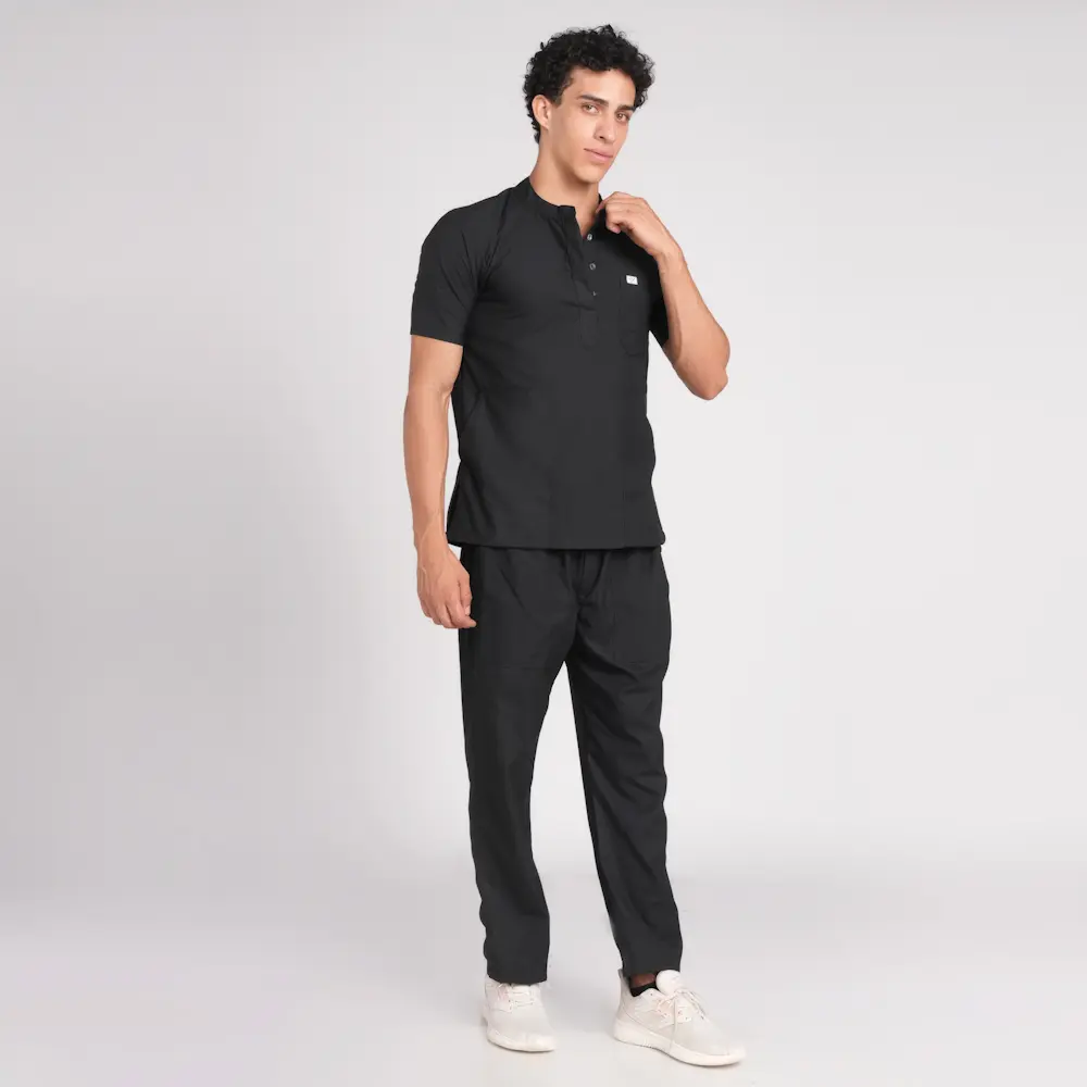 Scrub Suit Male Chinese Collar (Top/Bottom) Trovin - Image 2