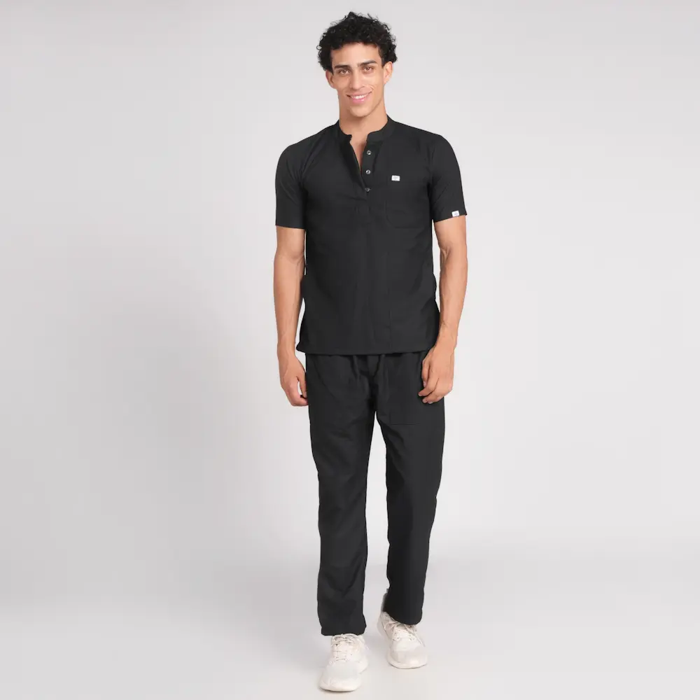 Scrub Suit Male Chinese Collar (Top/Bottom) Trovin - Image 5