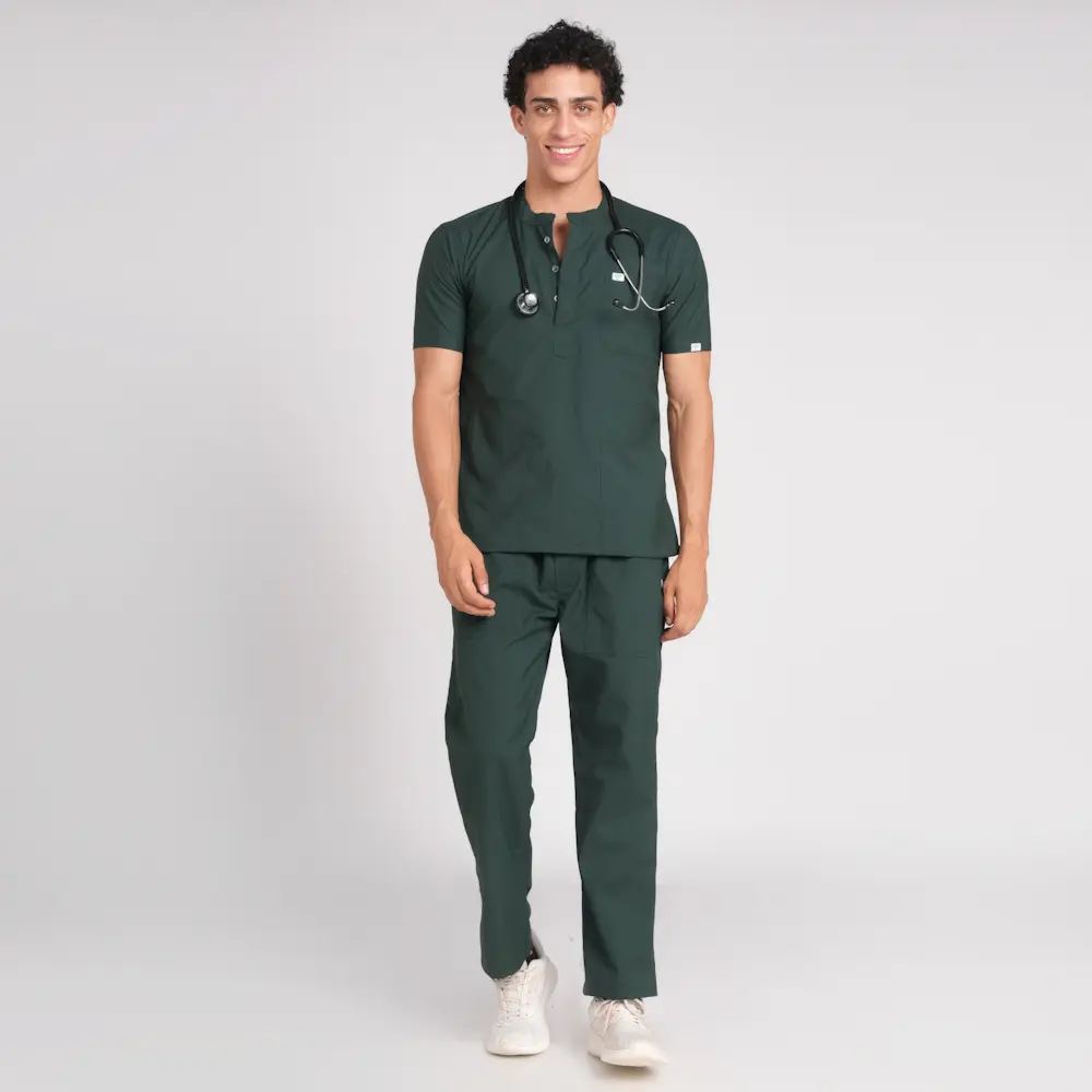 Scrub Suit Male Chinese Collar (Top/Bottom) Trovin - Image 6