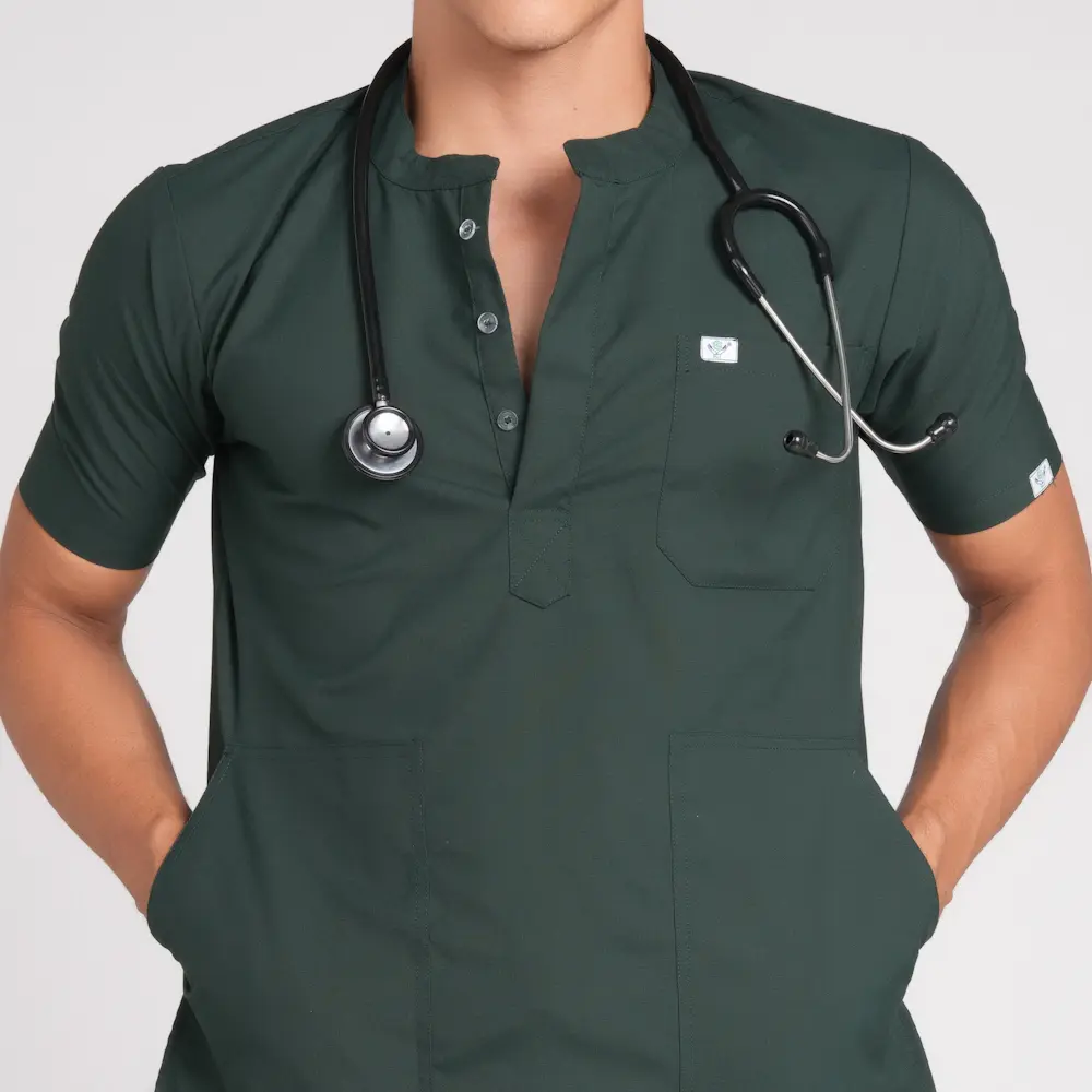 Scrub Suit Male Chinese Collar (Top/Bottom) Trovin - Image 9