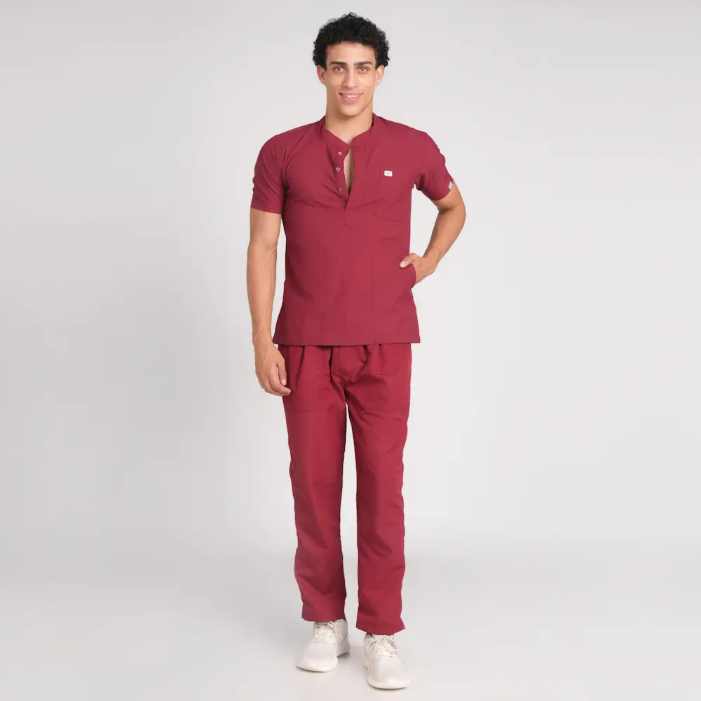 Scrub Suit Male Chinese Collar (Top/Bottom) Trovin - Image 11