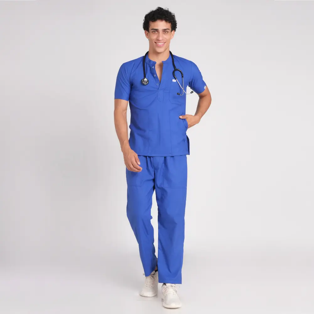 Scrub Suit Male Chinese Collar (Top/Bottom) Trovin - Image 16