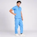 Scrub Suit Male Chinese Collar (Top/Bottom) Trovin Sky Blue