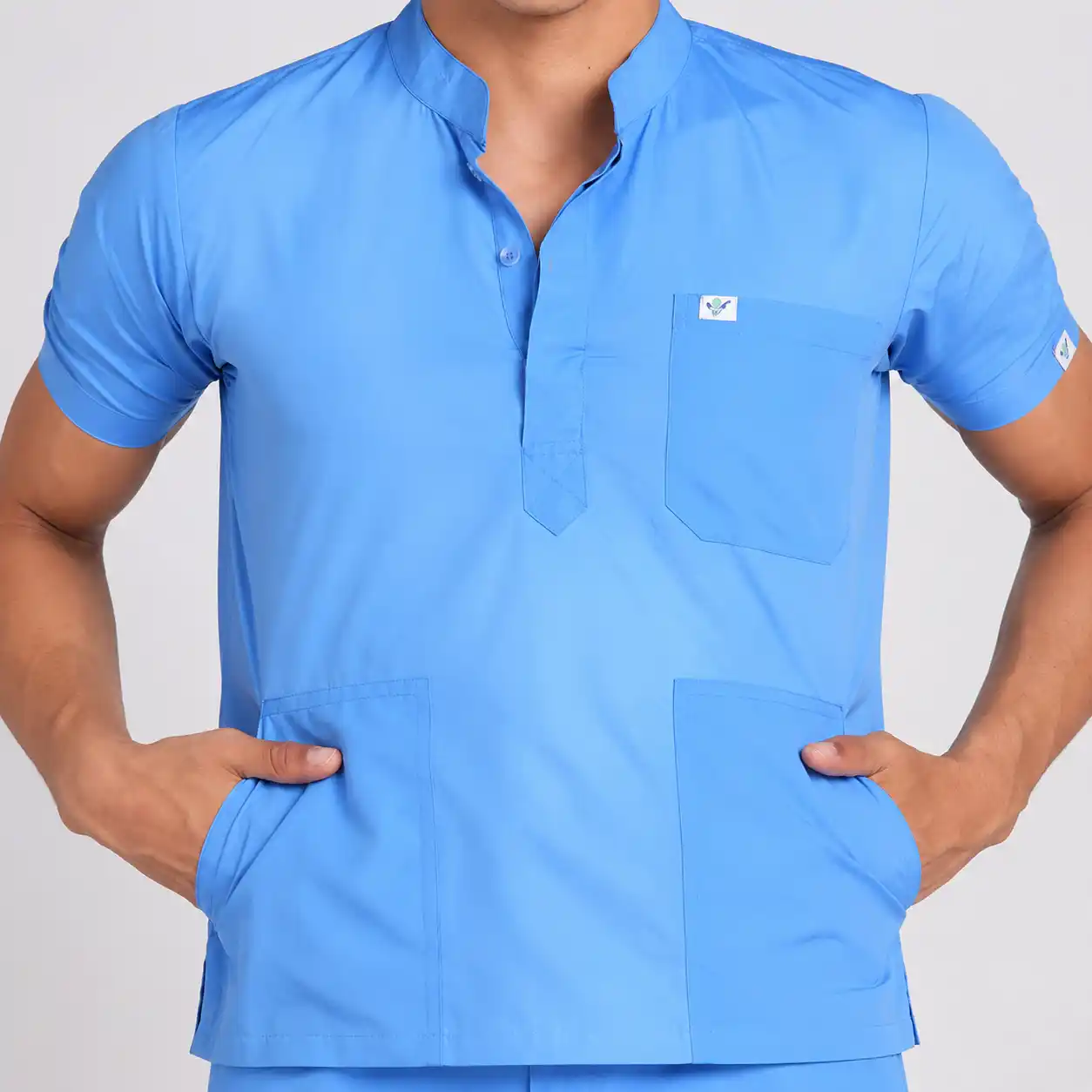 Scrub Suit Male Chinese Collar (Top/Bottom) Trovin - Image 23
