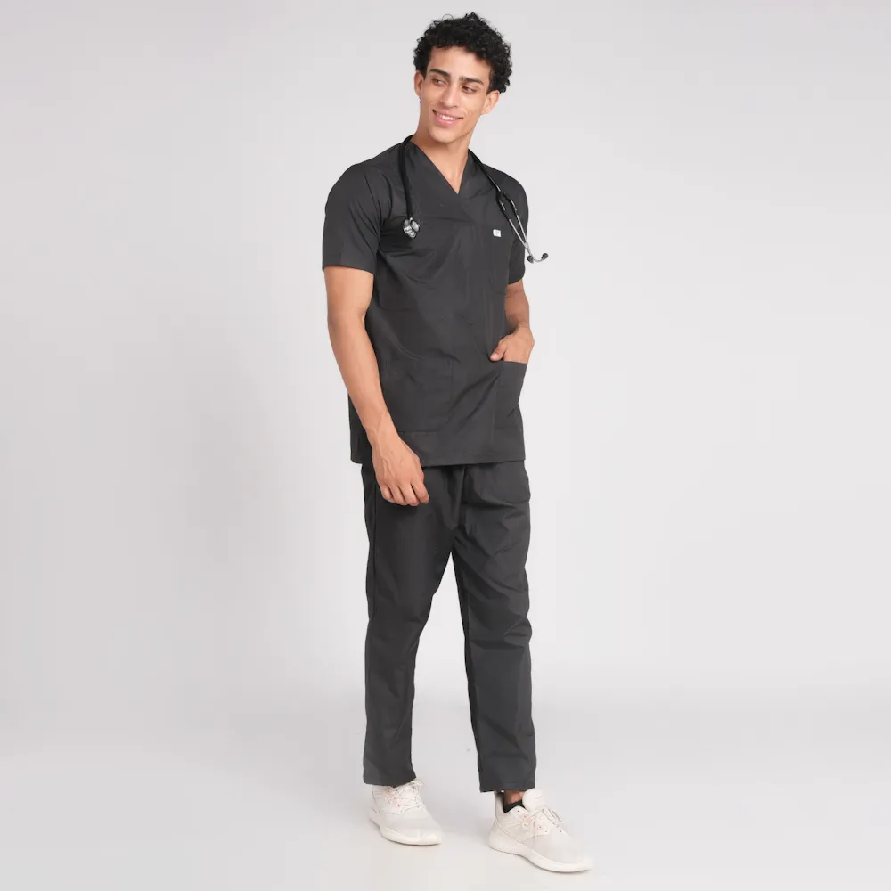 Scrub Suit Male Paan Neck (Top/Bottom) Pof Cotton - Image 2