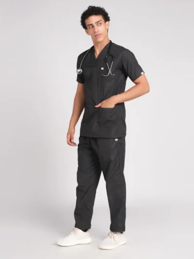 Scrub Suit Male Paan Neck (Top/Bottom) Pof Cotton