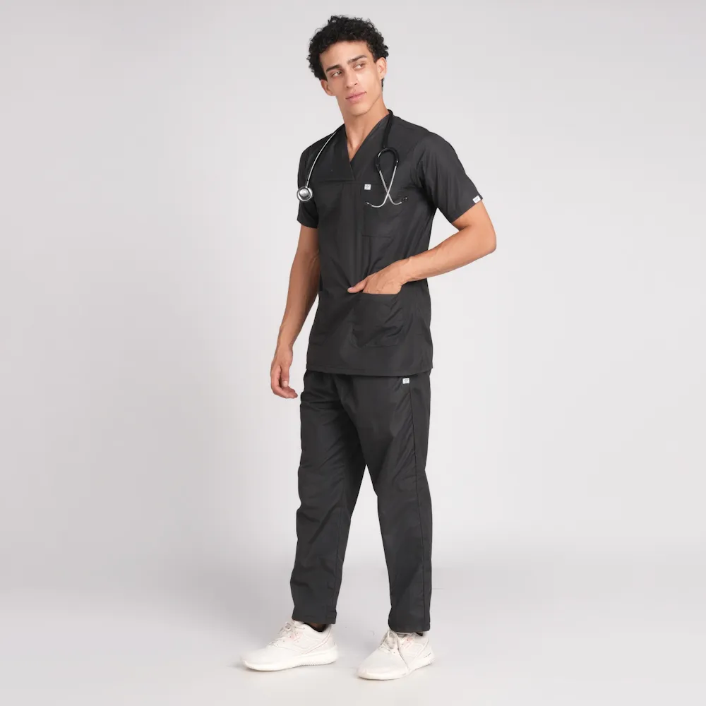 Scrub Suit Male Paan Neck (Top/Bottom) Pof Cotton