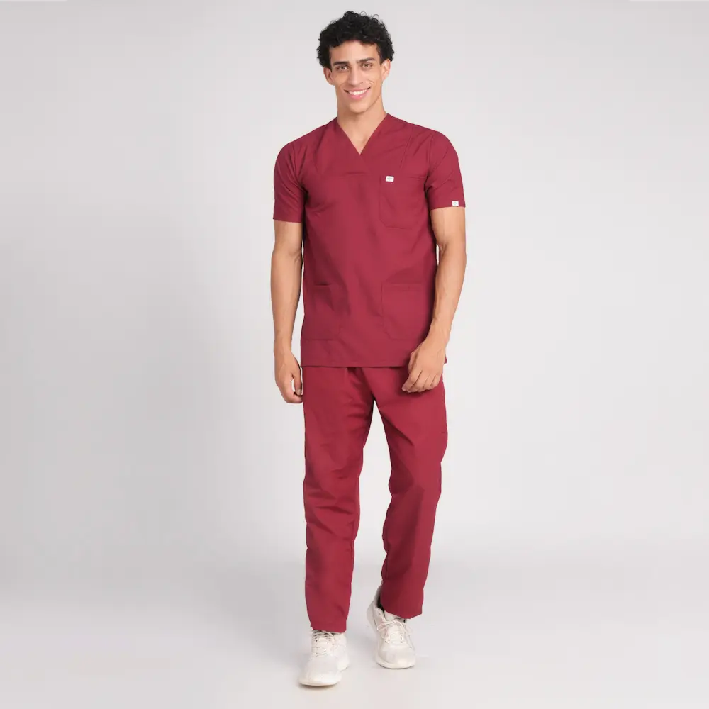 Scrub Suit Male Paan Neck (Top/Bottom) Pof Cotton - Image 6