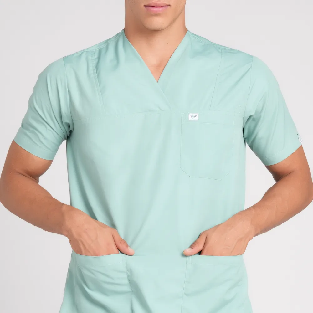 Scrub Suit Male Paan Neck (Top/Bottom) Pof Cotton - Image 14