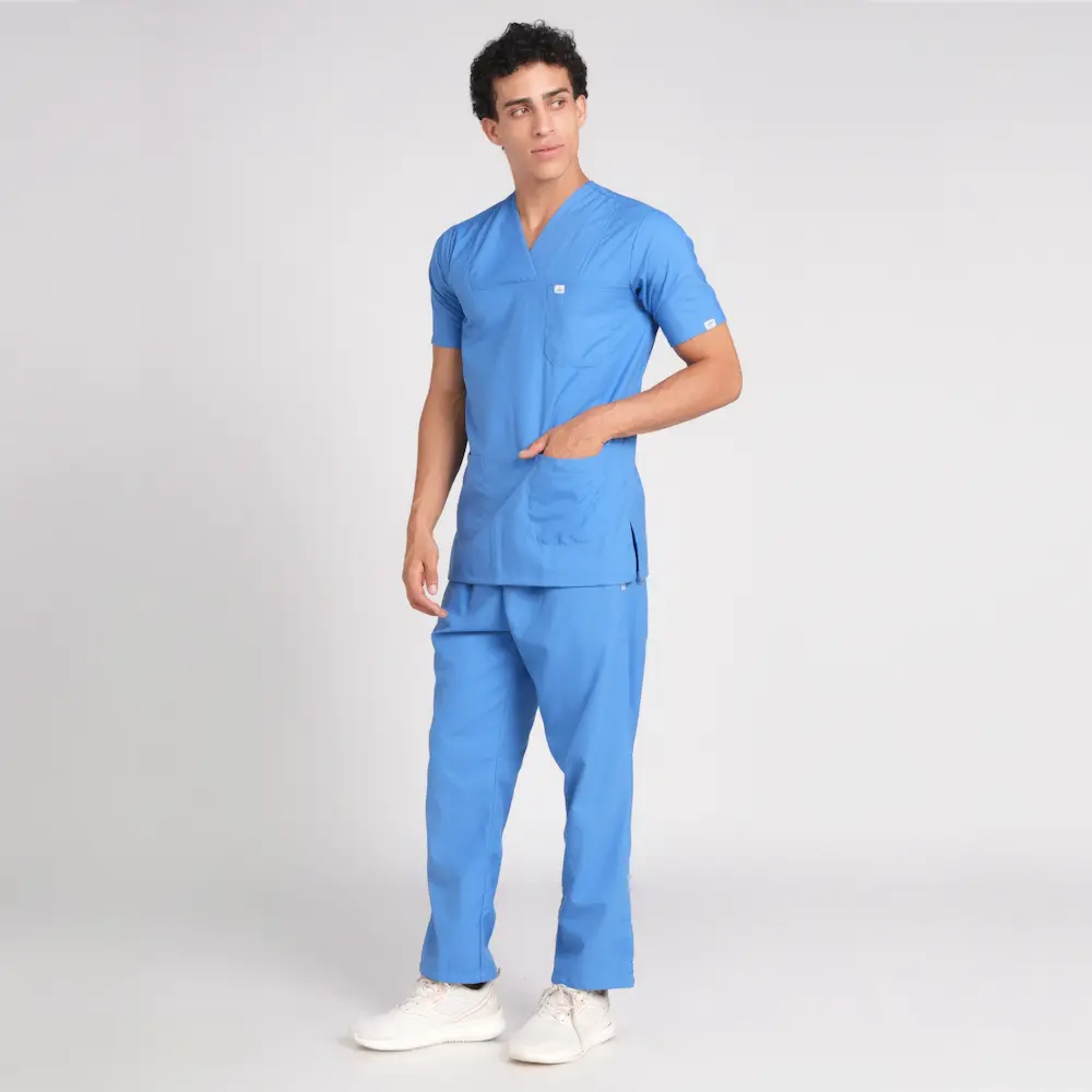 Scrub Suit Male Paan Neck (Top/Bottom) Pof Cotton - Image 17