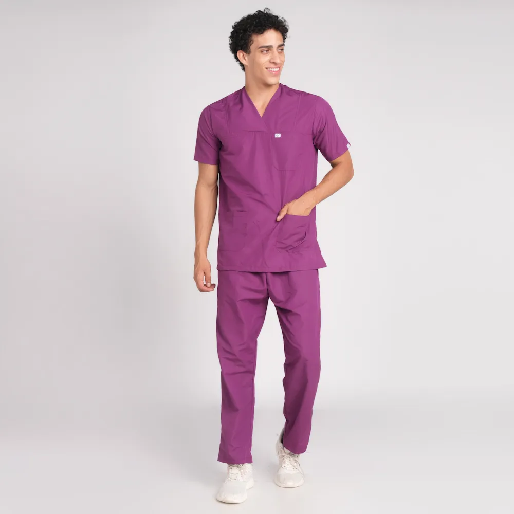 Scrub Suit Male Paan Neck (Top/Bottom) Pof Cotton - Image 21
