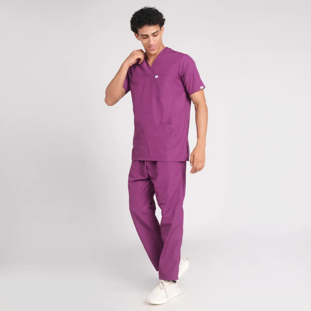 Scrub Suit Male Paan Neck (Top/Bottom) Pof Cotton - Image 22