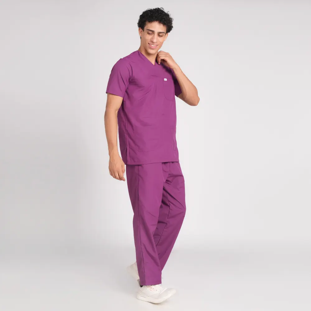 Scrub Suit Male Paan Neck (Top/Bottom) Pof Cotton - Image 23