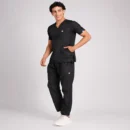V Neck Black scrubs for men