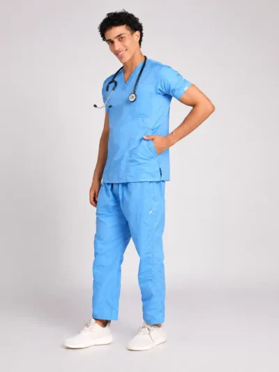scrubs for men V Neck Scrub Suit Sky Blue