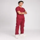 Scrubs For Men V Neck (Top/Bottom) Trovin Marron