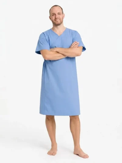 Lite Blue Patient Gown Male