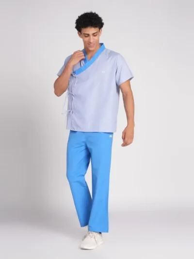 Male Patient Dress Blue Stripe