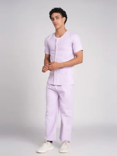 Patient Dress Pine Check Purple