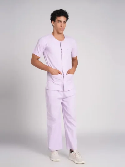 Patient Dress Pine Check Purple4