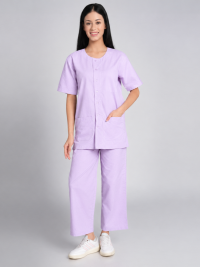 Female Patient Dress Purple